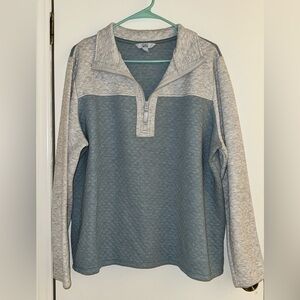 Croft & Barrow Quilted Quarter-Zip Pullover Sweatshirt